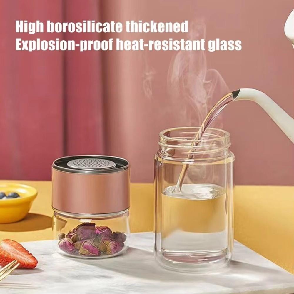 Hochwertige 500ML Tee-Wasserflasche Hohes Borosilikatglas Tee-Filter Aufgussbehälter Becher Tee-Aufguss Tee-Trinkflasche Büronutzung