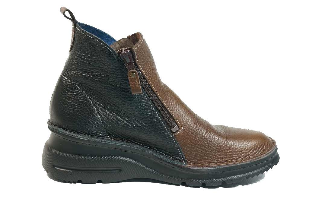 Japanische kurze echte doppelte leicht zu gehen schmerzlos Schuhe [Yuko Matsumoto] Stiefel, Leder, Reißverschluss, in, (23cm, mehrfarbig)