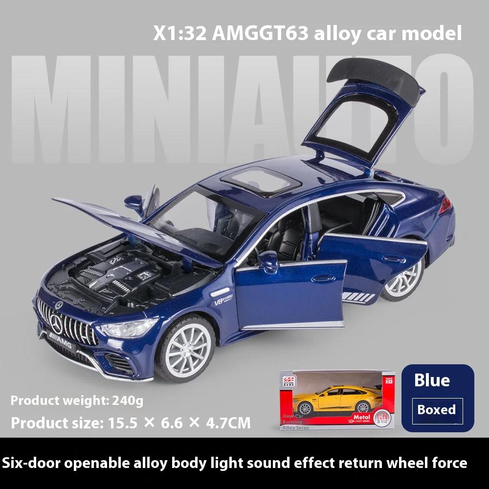 1/32 Mercedes Benz AMG GT63 Sportwagen Legierung Diecast Automodell Sound Licht Rückzug Spielzeug Ornamente Geschenk für Kinder Sammeln