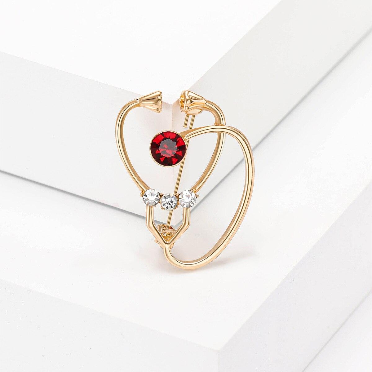 

Blucome, новинка 2023, броши-стетоскопы для женщин, унисекс, 2 цвета, больница, доктор, медсестра, офис, повседневная брошь, булавки, подарки