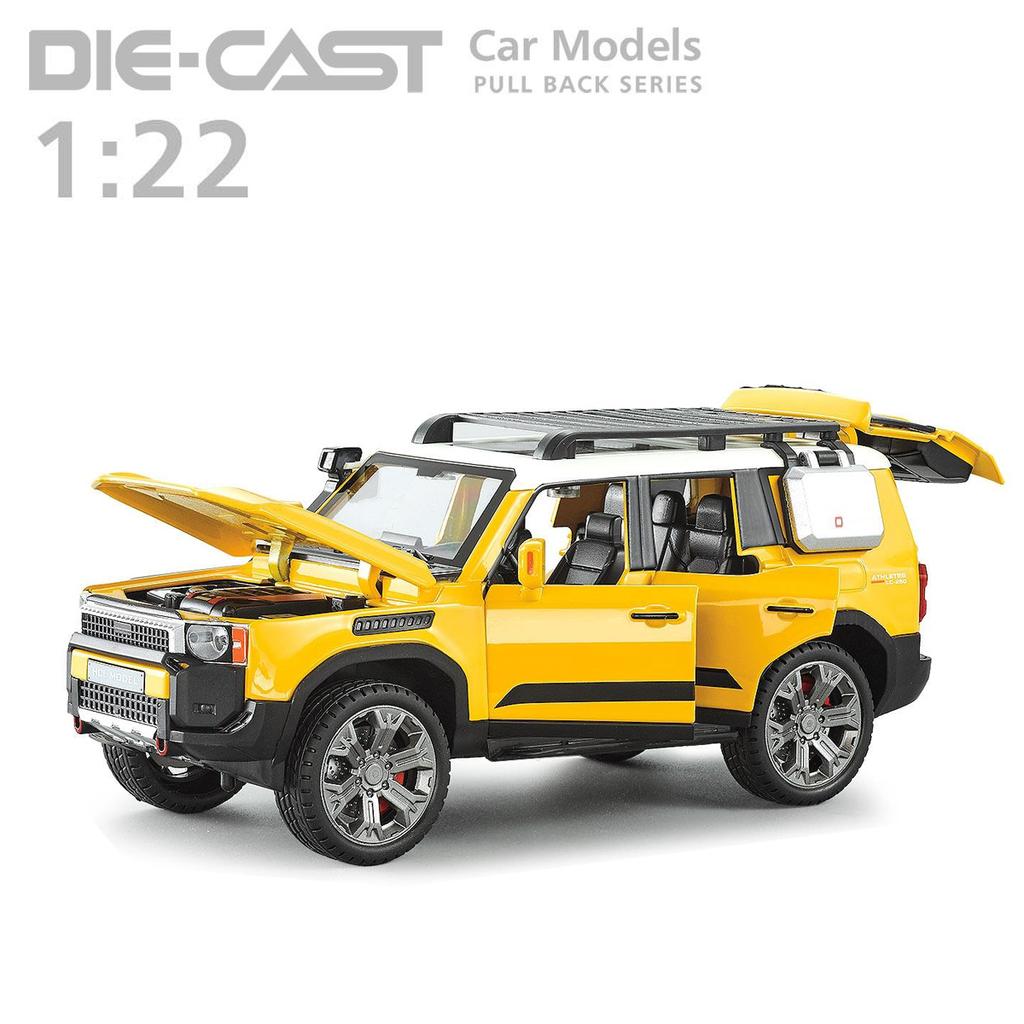 1: 22 SUV Alloy Car Model High Simulation Toy Car Collectible ornaments Set Kid's Birthday Gift with Light&Sound Doors Opened