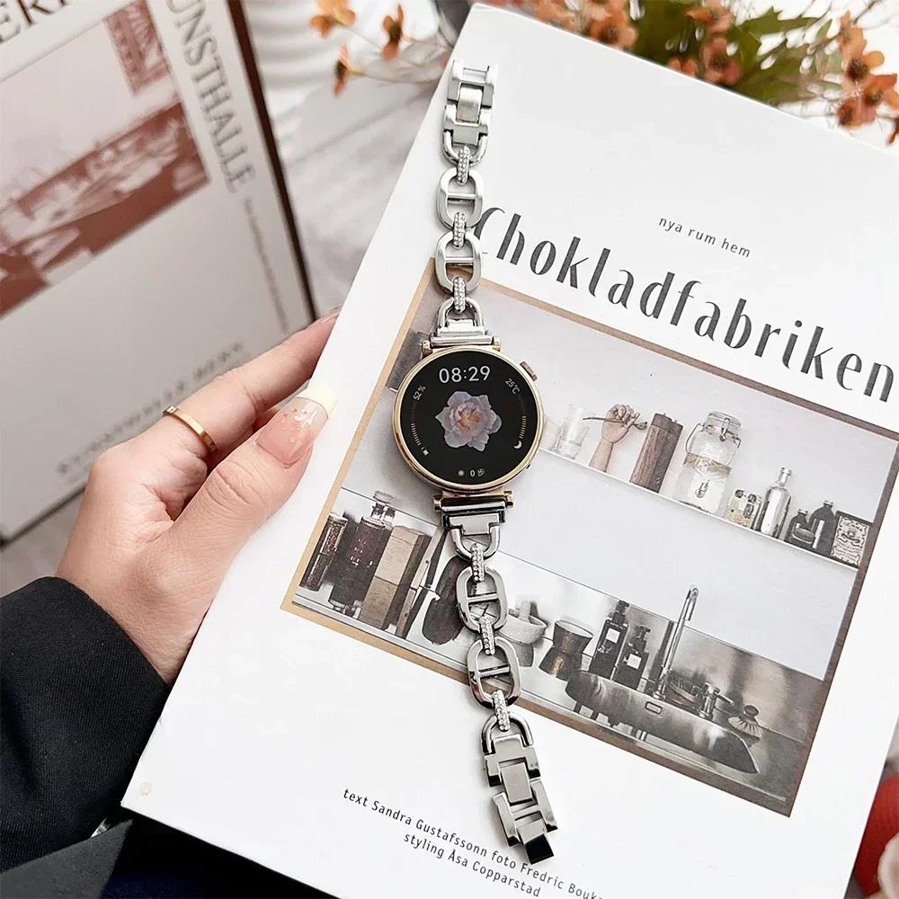 18 20 22mm Luxury Stainless Steel Band for Huawei Watch GT6/5 46mm 42mm 4 4Pro Women Strap for Samsung Galaxy 7 6 5 4 40mm 44mm