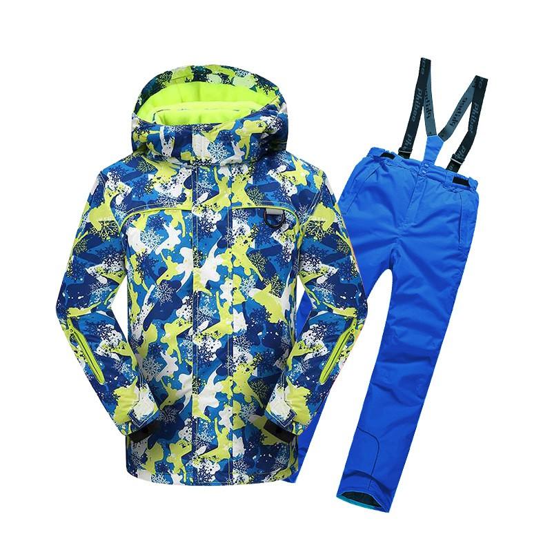 Kids Ski Suit Set Waterproof Warm Windproof Outdoor Snowsuit Boys Girls Toddler Winter Jacket Pants