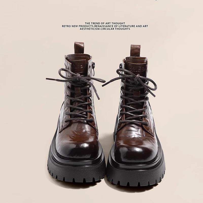 

Non-slip waterproof snow boots women s 2025 new autumn and winter piled thickened short boots warm large cotton shoes thick-soled Martin boots 35 темно-коричневого