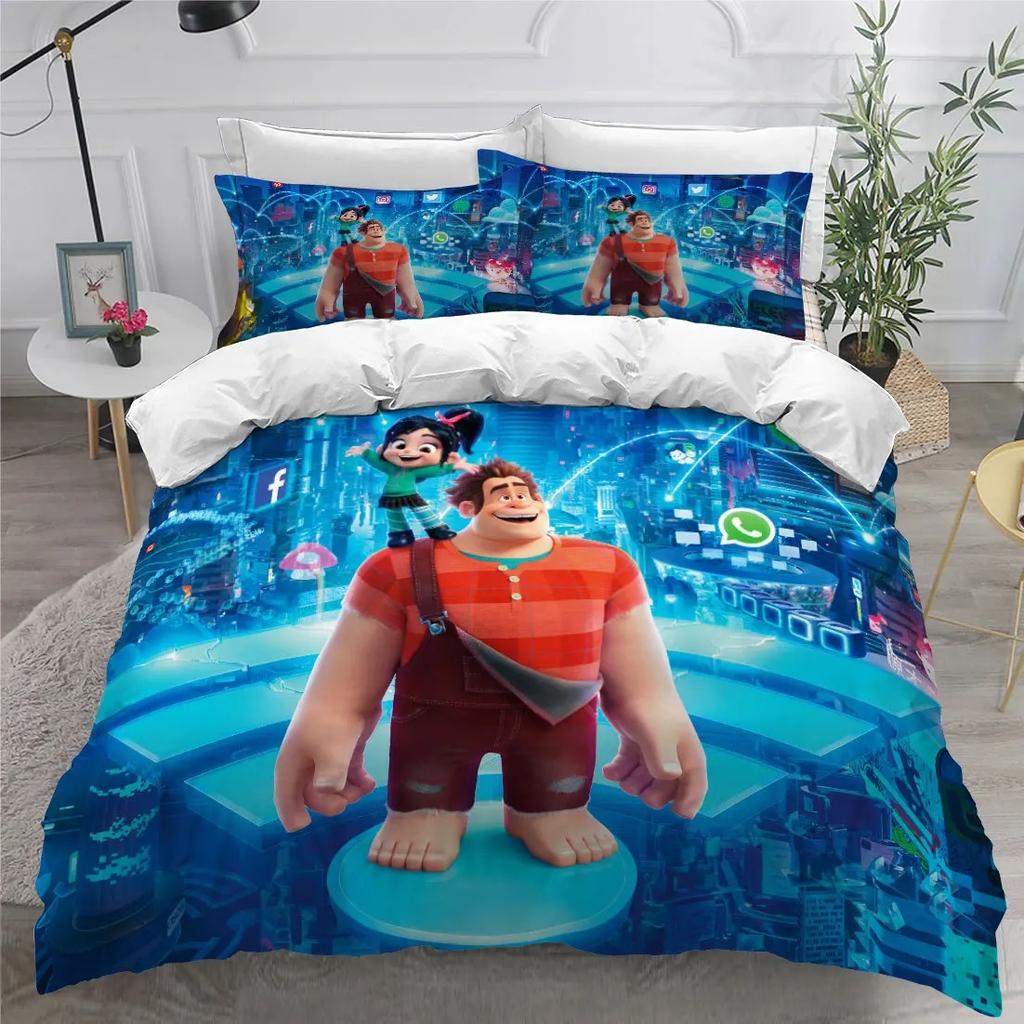 Wreck-It Ralph Quilt Pillowcase Duvet Cover Set Hd Comforter Cover For Kids Bedding Sets Bedclothes Bedroom Decor