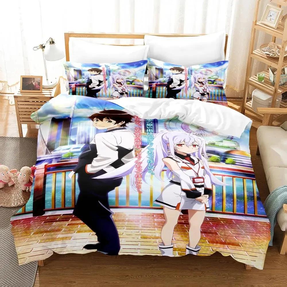 3D Print Anime Plastic Memories Isla Bedding Set Duvet Cover Bed Set Quilt Cover Pillowcase Comforter King Queen Size Boys Adult