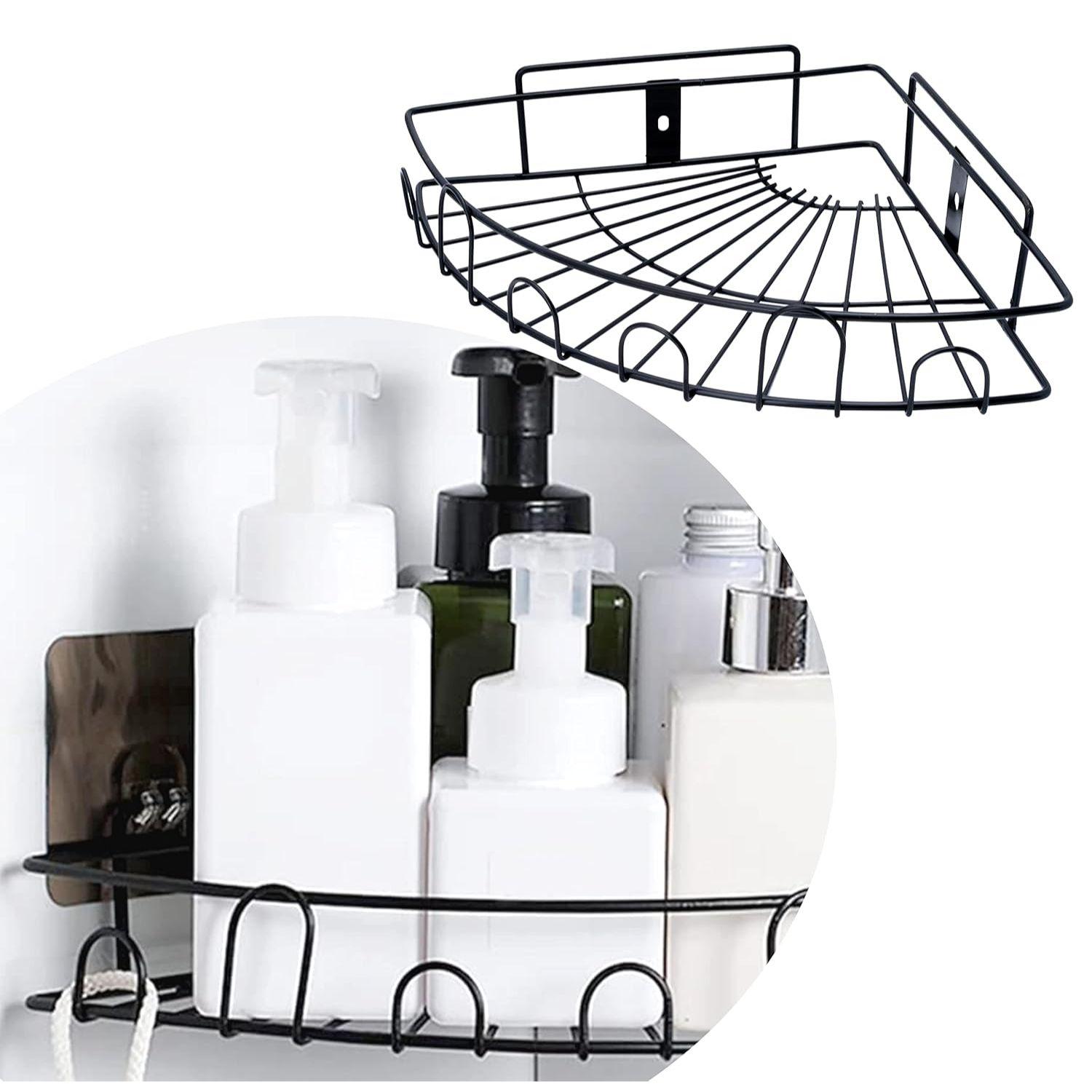 

Органайзер для ванной без сверления Полка для ванной Самоклеящаяся || Подставка для угла Держатель для шампуня для аксессуаров для ванной комнаты - Многоцелевой