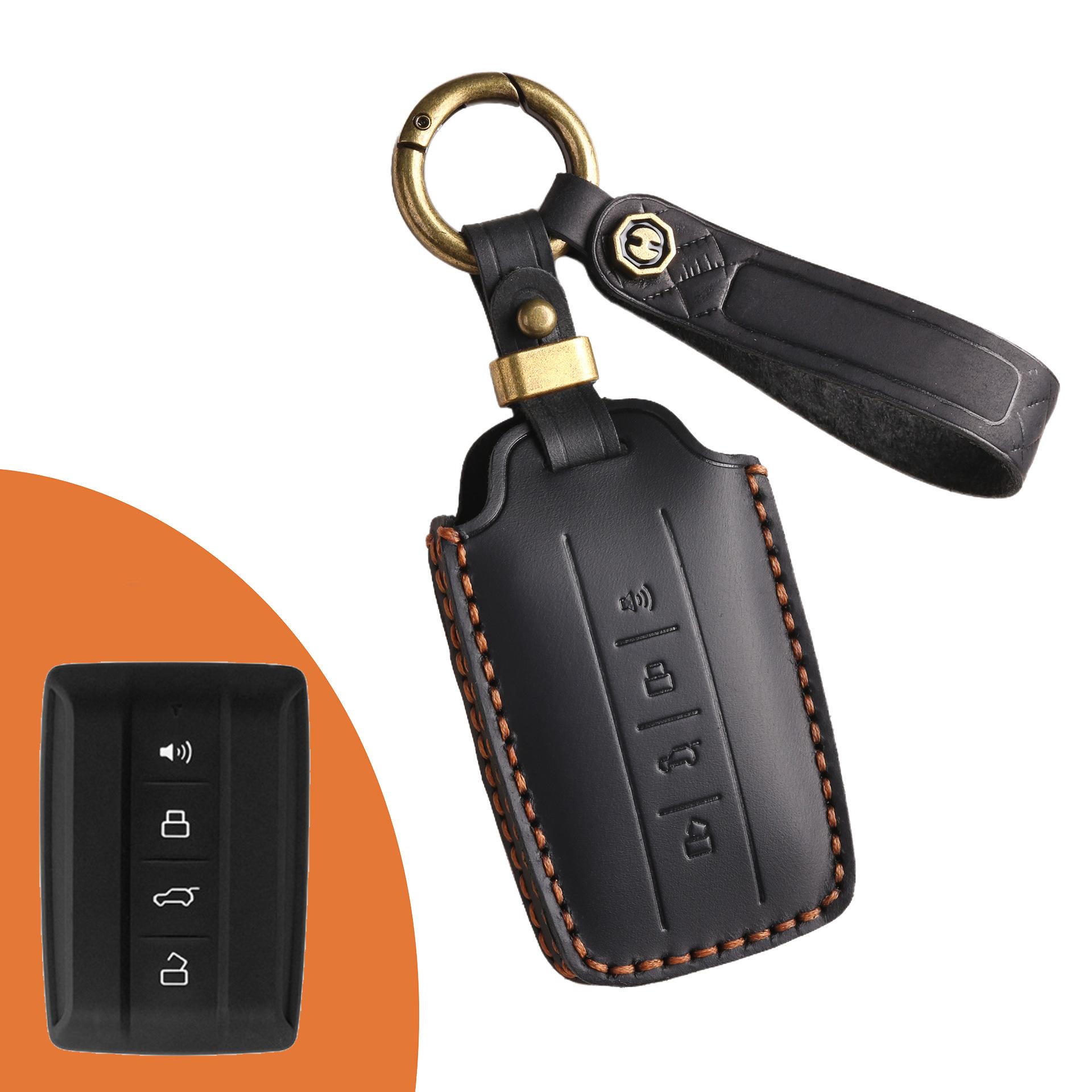 

Leather key cover is suitable for Great Wall Wei Pai new tank 300 key bag handmade auto supplies key cover чёрный