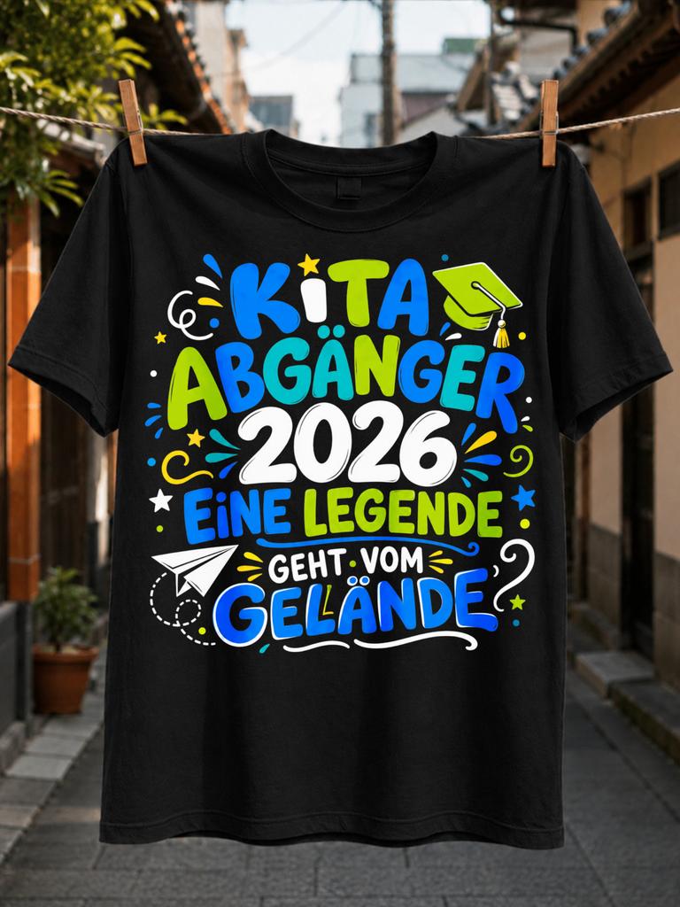 Abgaenger Simple Legend Tee German legendleavestheground phrase mortarboard star and paper plane Unisex All T-Shirt