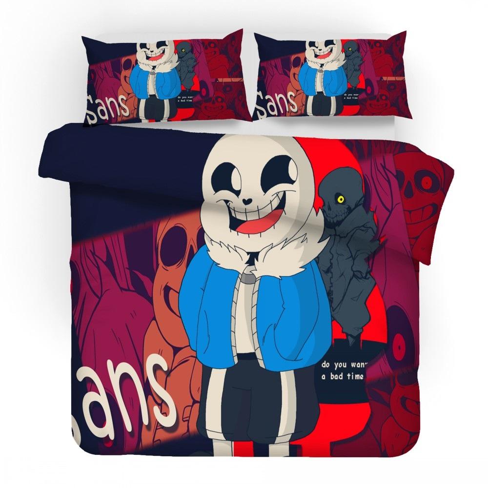 3D Game Undertale Sans Bedding Set Bedroom Decor High Quility Duvet Cover Home Textile Quilt Cover For Boy Girl Children Gifts
