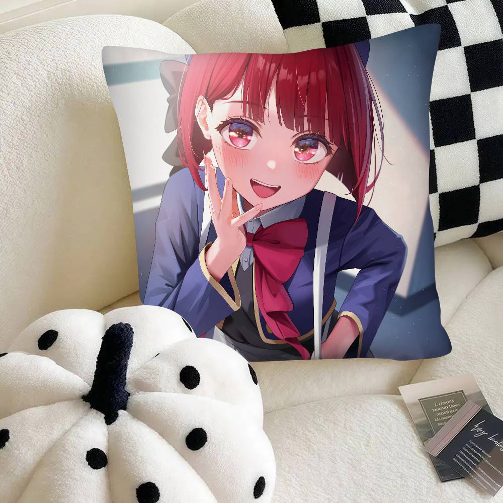 Anime Arima Kana Pillow Case Fashion Square Pillowcase Bedroom Sofa Room Ins Decoration Leisure