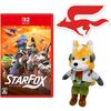 Star Fox Fox McCloud Plush Toy Icon Sticker 98mm X (Switch 2) & (S) - Bonus Die-cut (approx. 59mm) Included.
