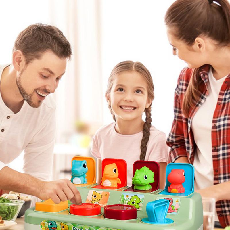 Montessori Baby Pop Up Animals Toy Interactive Sensory Toys for Toddlers Developmental Educational Toy for Boys Girls 6-12 Month