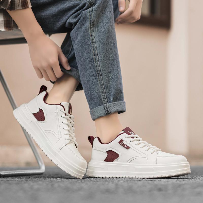 Men's shoes 2025 new spring tide brand high-end versatile board shoes youth height increase sports and leisure small white tide shoes
