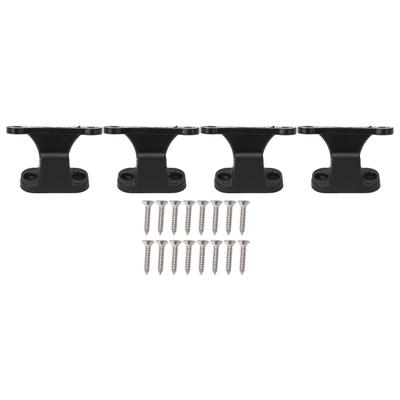 4er Set Wohnmobil Türhalter Multifunktional Tür offen halten Rostfrei Camper Türstopper für Wohnwagen Boot Schwarz