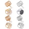 Out Simple Clothing Accessory Square Heart Flower Pearl Shawl Buckle Scarf Buckle Women Brooches