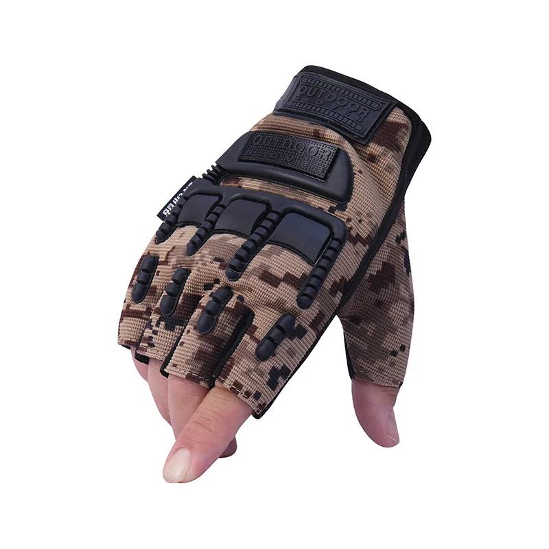 Fingerless Male Tactical Gloves Hard Knuckle Motorcycle Gloves for Men and Women Outdoor Use Bicycle Hunting Hiking Fingerless Gloves