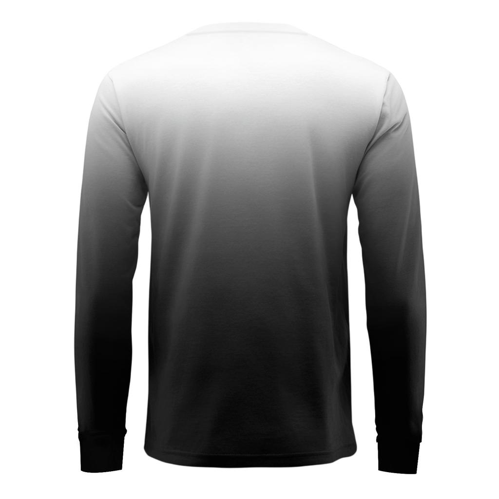 Pánské tričko s dlouhým rukávem s V-výstřihem, ležérní, módní, s potiskem