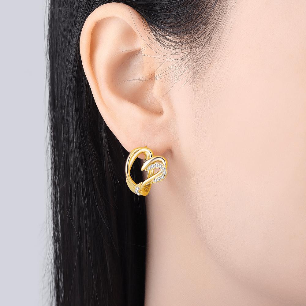 New Double-layer Love Earrings, Earrings, Fashion Trend Women's Stud Earrings