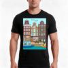 Amsterdam Tshirt Summer Casual Cotton Tee Oversized Streetwear Tops Vintage Graphic Print Loose Fit Short Sleeve