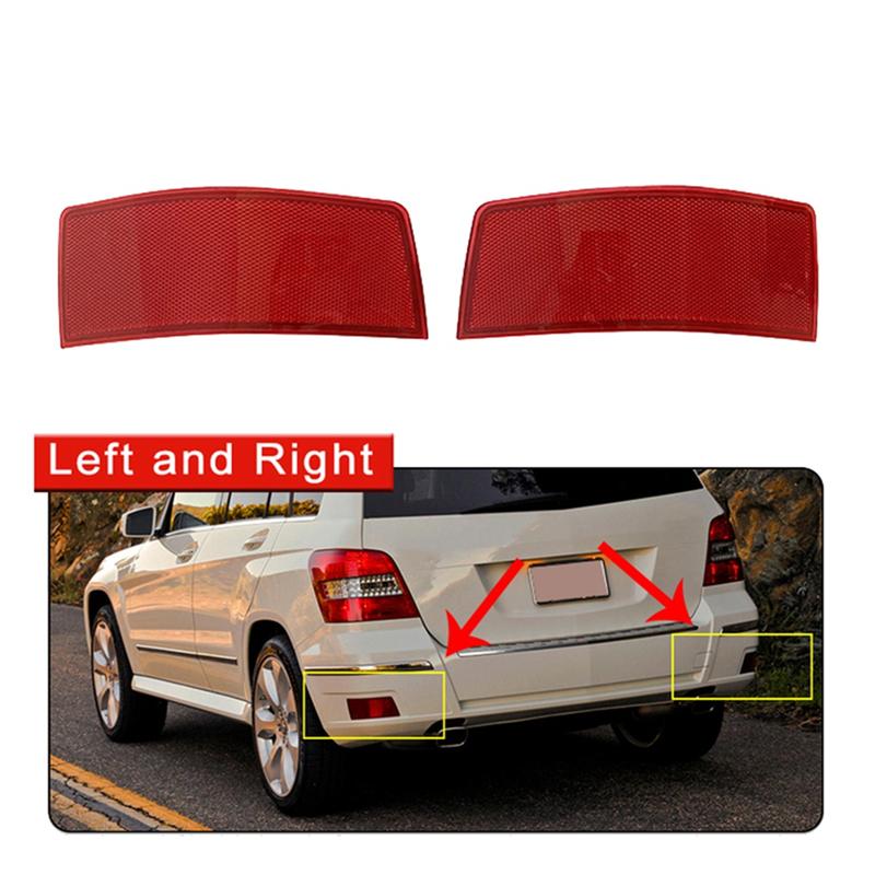 1Pair Rear Bumper Reflector Light Trim Parts For GLK-Class W204 X204 08-2012 2048200274 2048200174 Warning Lamp
