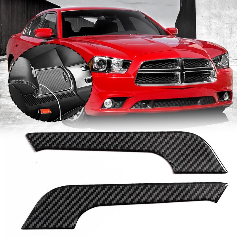 For Dodge Charger 11-14 Real Carbon Fiber Interior Center Cup Holder Cover Trim