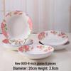Retro Ceramic Porcelain Microwave-Safe Bowl Set - Chinese Style Tableware