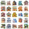10/30/50pcs Vintage Japan Style Street Shop Stickers Retro Cartoon Decals DIY Journal Scrapbook Diary Aesthetic Graffiti Sticker