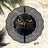 Metal Wind Chime with Night Owl Design Christmas Hanging Decor for Garden Yard Outdoor Thanksgiving Holiday Gift No Electricity Needed
