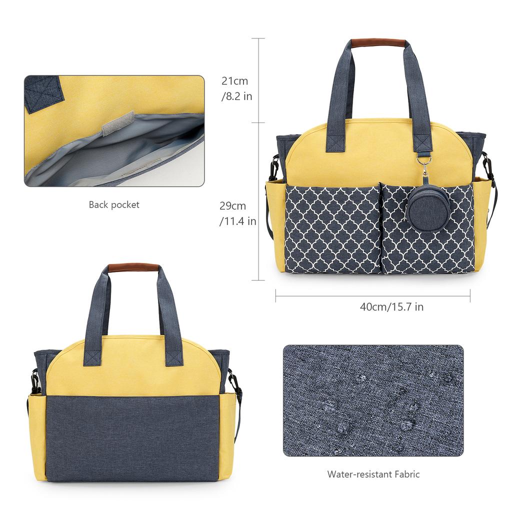 Diaper Bag Tote Baby Changing Bag With  Shoulder Strap Portable Waterproof And Large Capacity For Mom