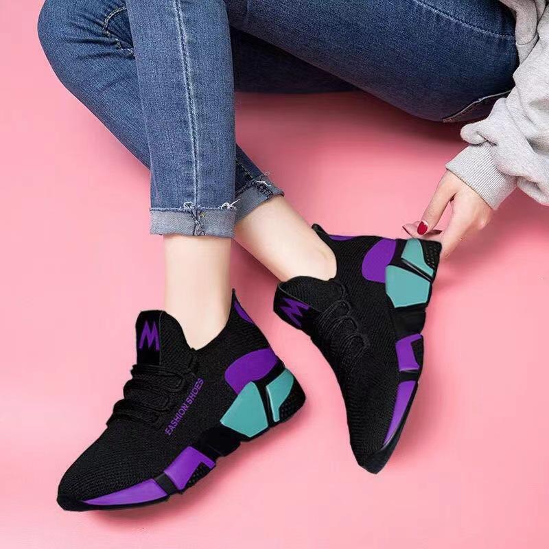 New hot-selling casual sports shoes women's fashion mesh breathable soft-soled running shoes coconut shoes