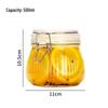 ZISIZ Striped Buckle Glass Sealed Storage Jar