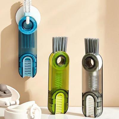 3-in-1-Flaschenspalt-Reinigungsbürste, multifunktionale Becher-Reinigungsbürste, Wasserflaschen-Reinigungswerkzeug, Mini-Silikon-U-förmige Bürste