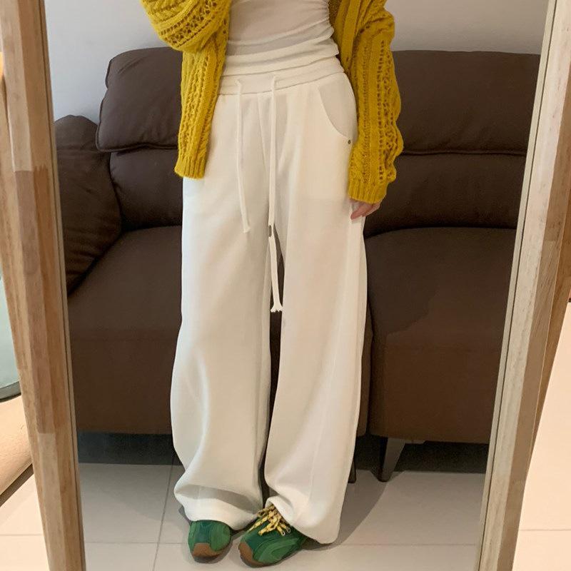 High-Waisted Casual Sweatpants - Spring 2026: Versatile, Comfortable, and Slimming Loose-Fit Straight Leg Design Large
