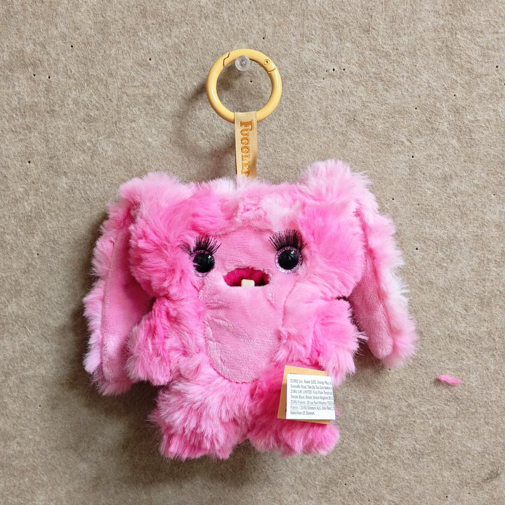 New Fuggler Cute Ugly Funny Monster Baby Baddies Series Pink Rabbit Stuffed Animal Collectible Plush Toys Collectors Gift