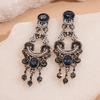 Oval Tassel Earrings Light Luxury Palace Style High-end Earrings for Women