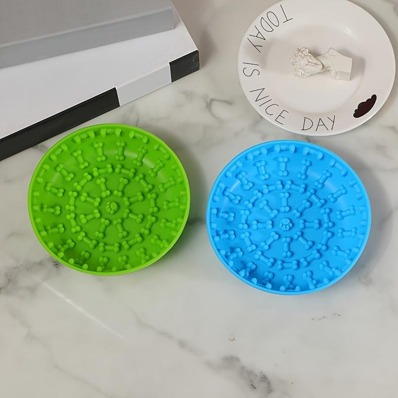 Slow Food Bowl Feeder Pet Bowl Tableware Anti-tip Pads Suction Cups Slow Food Basins Plates Massage Licking Dog Food Bowl
