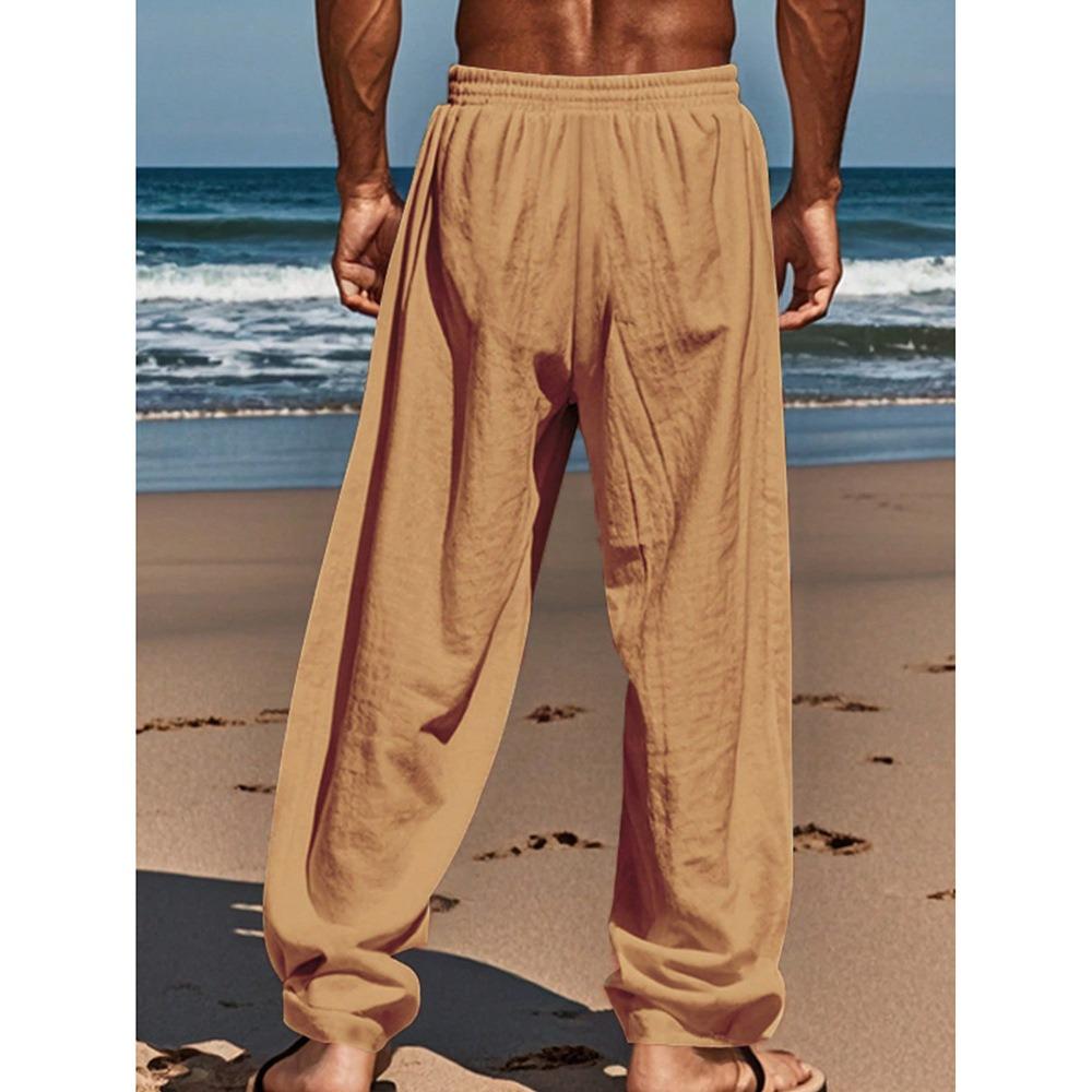 Men's Casual Hip-Hop Style Loose Sports Long Pants, Breathable Fabric Streetwear Trousers for Daily & Athletic Wear