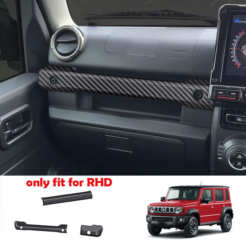 For Suzuki Jimny Nomade -2025 ABS carbonfiber door handle bowl window rise switch gear Handbrake AC vent Navigation cover