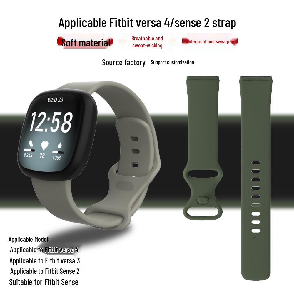 Wasserdichtes Silikon-Sportarmband für Fitbit Versa 4, Sense 2 & Versa 3 - Hohe Qualität