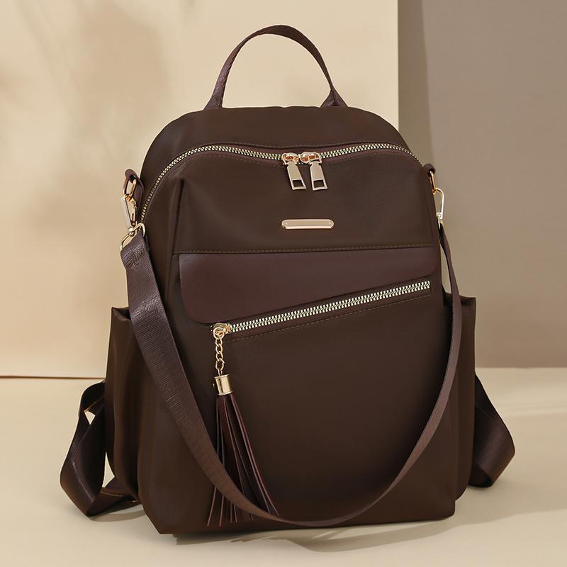 Tassel Backpack Women's Large Capacity Commuter Travel Backpack Multifunctional Shoulder Bag
