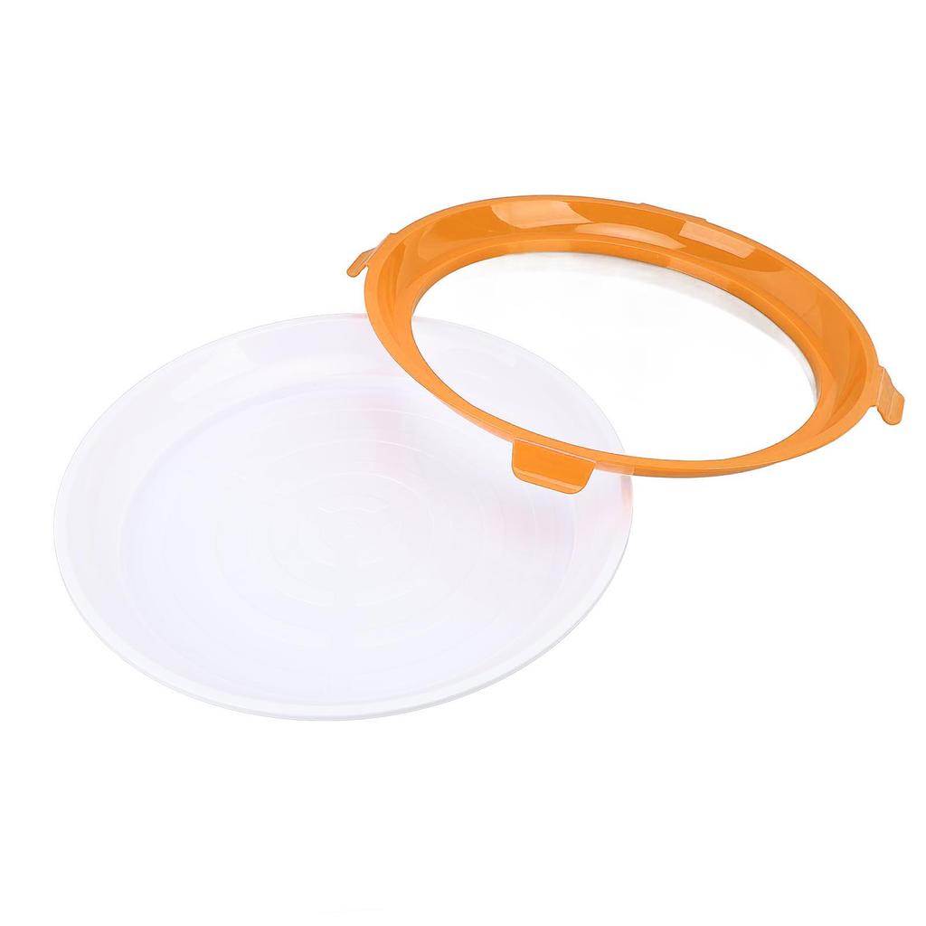 Tavă de conservare a alimentelor, multifuncțională, de formă rotundă, reutilizabilă, sigilată în vid