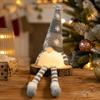 Christmas Knit Hat Plush Doll with Glowing and Cute Ornament Set