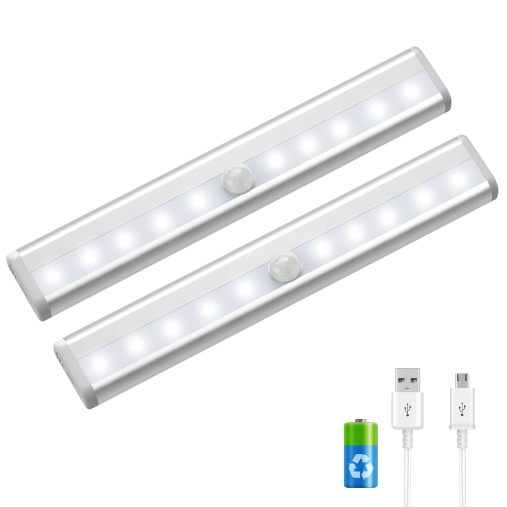 

Motion Sensor LED Light, Rechargeable, No Wiring Required, Energy-Saving, High Brightness, Long Life, 10 LEDs, Compact Flashlight, Easy Installation,