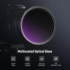 NEEWER 67mm Variable ND Filter True Color Hard Stops Optical Slim Aluminum Neutral Density Filter for Cameras (ND8-2000), & Stops, 3-11 Adjustable,