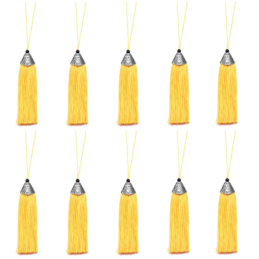 10pcs 9cm Polyester Silk Tassel Hanging Rope Tassel Decoration Crafts DIY Jewelry Home Decoration Sewing Curtain Accessories
