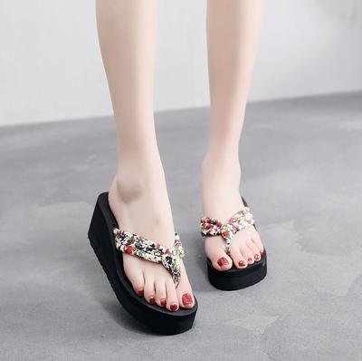 Papuci de damă la modă Pantofi Retro pentru femei Papuci de vară Sandale plate casual Plajă Cu degete deschise Platformă Femeie Exterior 6,5 cm