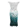 Women's Casual Party Dresses Flower Print Irregular Hem One Shoulder Sexy Backless Mermaid Dress