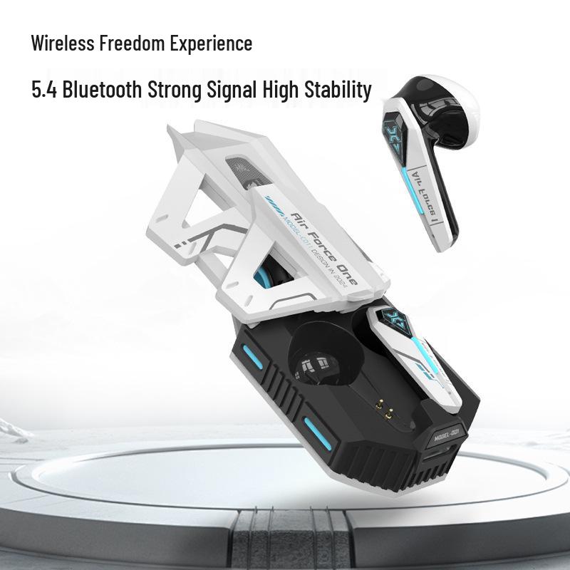 Mecha Trend Bluetooth Earphones: Gaming Pendant with Low Latency & High-Quality Sound