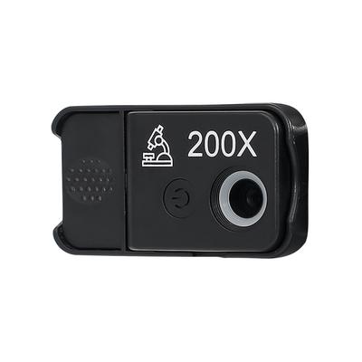 200X Mobile Phone Microscope Lens with LED/ UV Lights Built-in CPL Filter Phone Micro Lens with